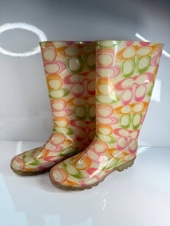 Coach Shoes - Coach Rubber Rain Boots – Women’s Size 9